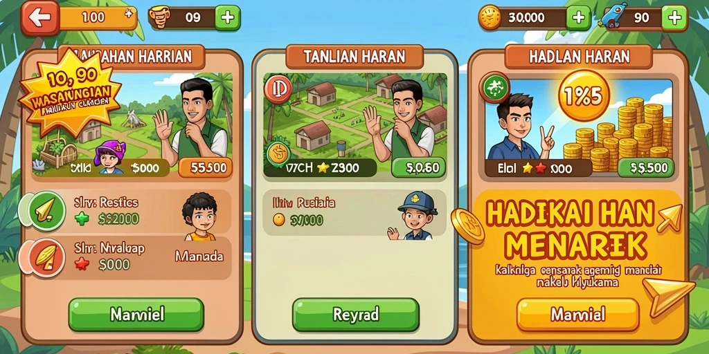Tampilan antarmuka utama 77LUCKS yang menarik.