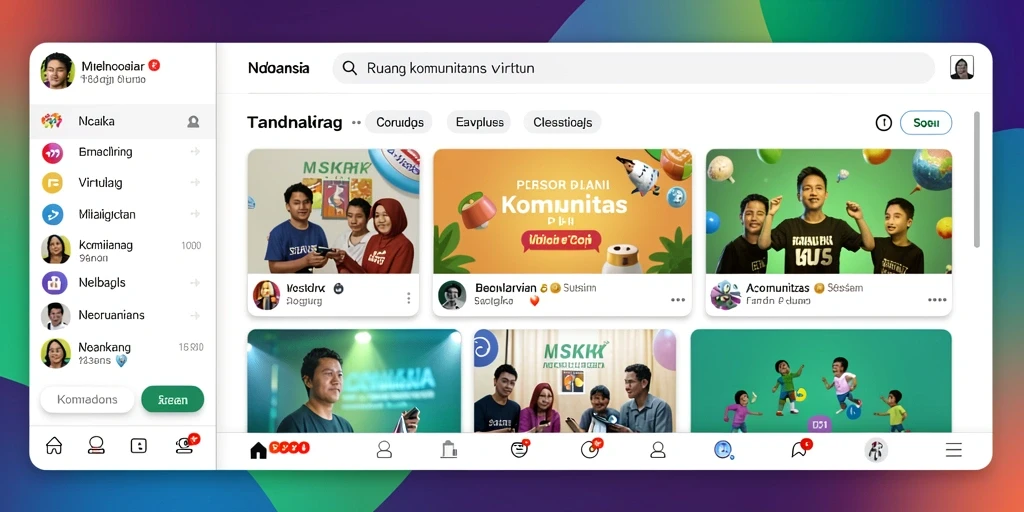 Tampilan awal permainan yang menarik dan penuh warna.