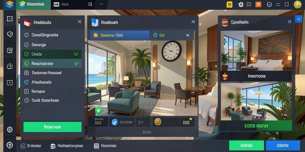 Tampilan utama game dengan karakter lucu.
