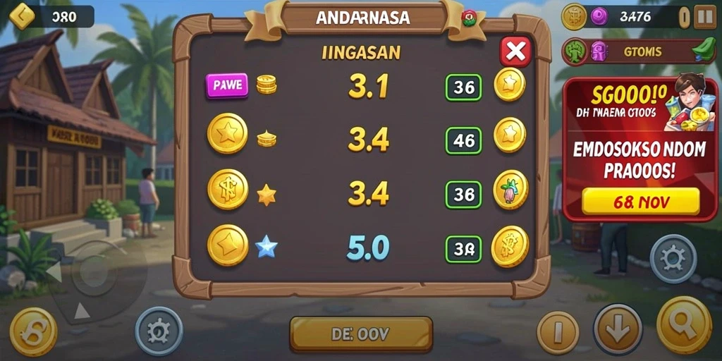 Tampilan antarmuka PIONTOGEL yang menarik.